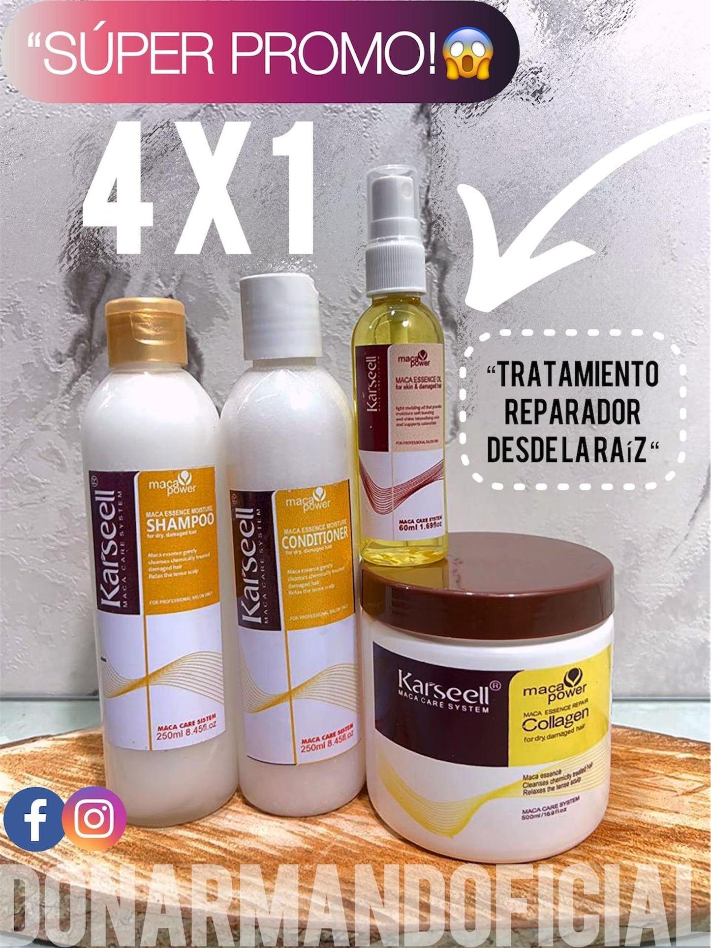 TRATAMIENTO REPARADOR 💋💅 KARSELL - SOLO POR HOY 4 EN 1 X $109.900✨